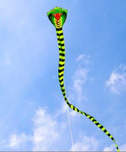 27FT long Cobra Snake Kite with 328ft string easy to fly for Children adult Toys